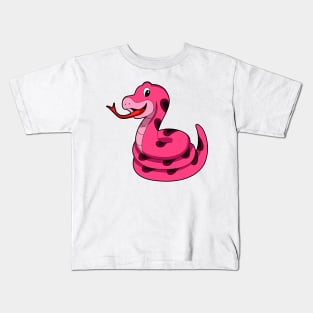 Snake Pink Kids T-Shirt